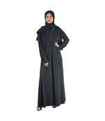 Black brasso polyester abaya