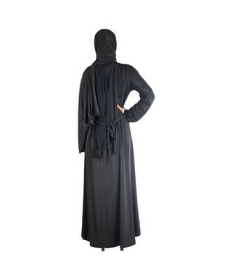 Black brasso polyester abaya 2