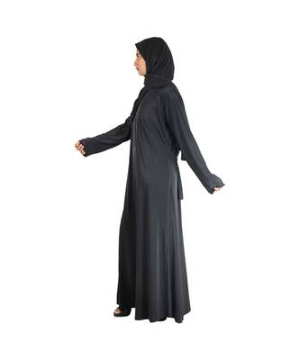 Black brasso polyester abaya 3