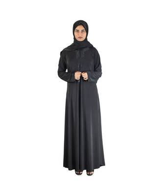 Black brasso polyester abaya 5