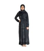 Black brasso polyester abaya