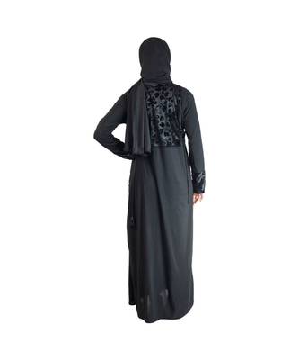 Black brasso polyester abaya 2