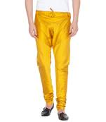 Mustard Plain Silk Blend Men-Pyjamas