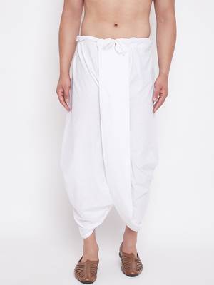 White Plain Cotton Dhotis 2