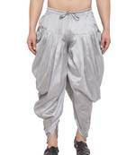 Grey Plain Silk Blend Dhotis