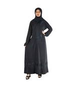 Black brasso polyester abaya