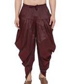 Wine Plain Silk Blend Dhotis