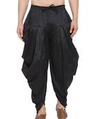 Black Plain Silk Blend Dhotis