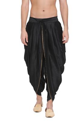 Black Silk Blend Dhoti 1