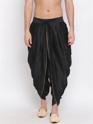 Black Silk Blend Dhoti 2