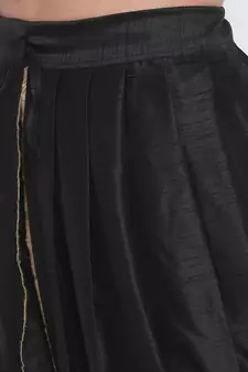Black Silk Blend Dhoti