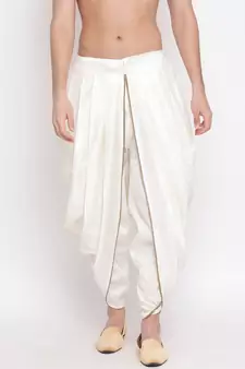 Cream Silk Blend Dhoti