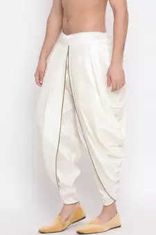 Cream Silk Blend Dhoti