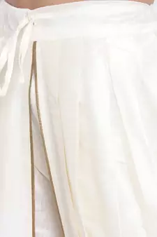 Cream Silk Blend Dhoti