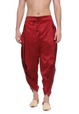 Men'S Maroon Dhoti 1