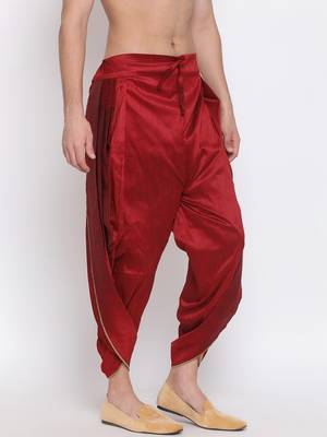 Men'S Maroon Dhoti 3
