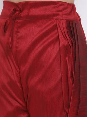 Men'S Maroon Dhoti 4