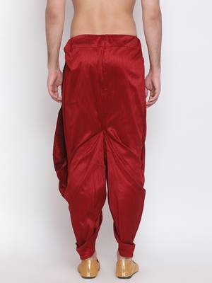 Men'S Maroon Dhoti 5