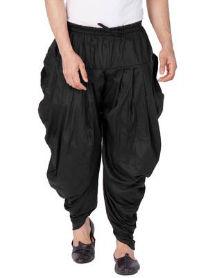 Black Cotton Blend Dhoti 2