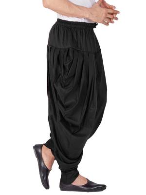 Black Cotton Blend Dhoti 3