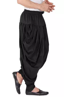 Black Cotton Blend Dhoti