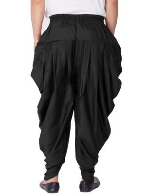 Black Cotton Blend Dhoti 5