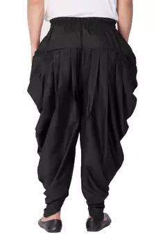 Black Cotton Blend Dhoti