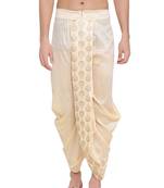 Gold Plain Silk Blend Dhotis