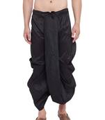 Black Plain Silk Blend Dhotis