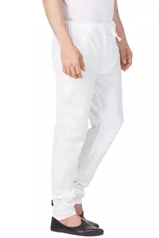 White Plain Cotton Men-Pyjamas