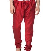 Maroon Plain Cotton Men-Pyjamas