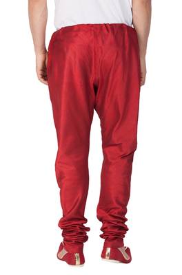 Maroon Plain Cotton Men-Pyjamas 5