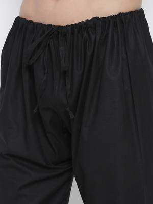 Black plain cotton men-pyjamas 4