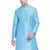 Blue Plain Silk Blend Men-Kurtas