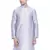 Blue Plain Silk Blend Men-Kurtas