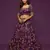 Purple Thread, Zari, Dori, and Sequins Embroidered Art Silk Semi Stitched Bridal Lehenga