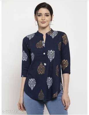 Women's Rayon Printed Multicolored 3/4th Sleves Regular Top 2