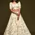 White Thread, Zari, Dori, and Sequins Embroidered Art Silk Semi Stitched Bridal Lehenga