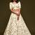White Thread, Zari, Dori, and Sequins Embroidered Art Silk Semi Stitched Bridal Lehenga