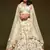 White Thread, Zari, Dori, and Sequins Embroidered Art Silk Semi Stitched Bridal Lehenga