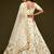 White Thread, Zari, Dori, and Sequins Embroidered Art Silk Semi Stitched Bridal Lehenga
