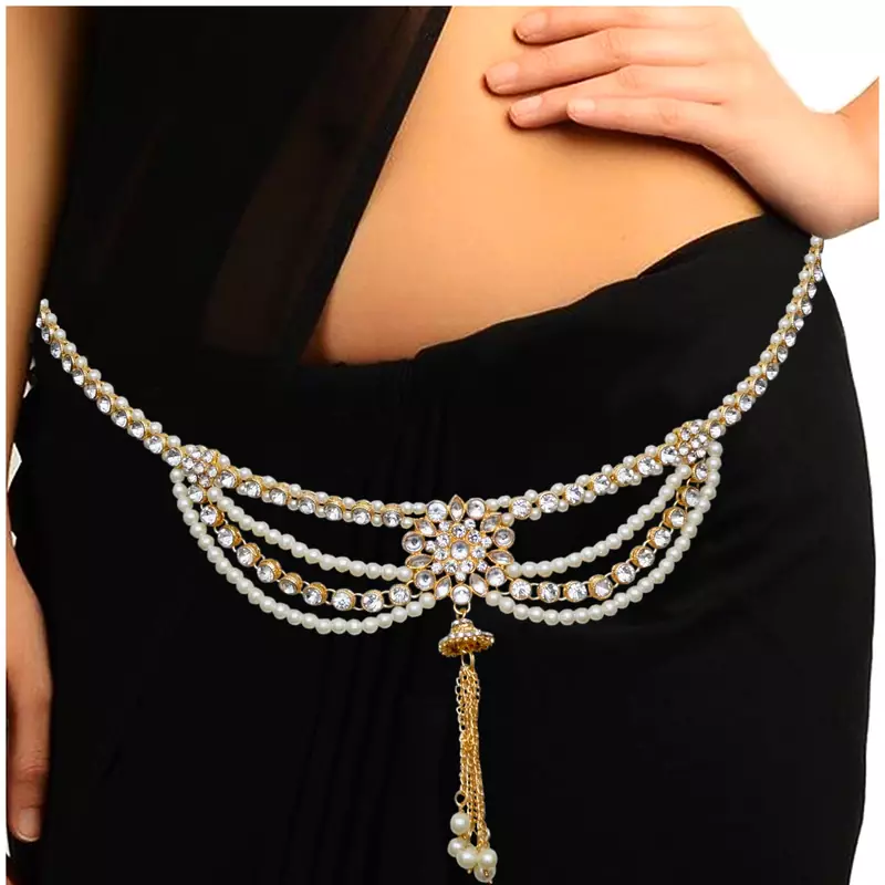 Multicolor agate waist-belt