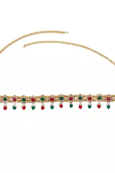 Multicolor agate waist-belt