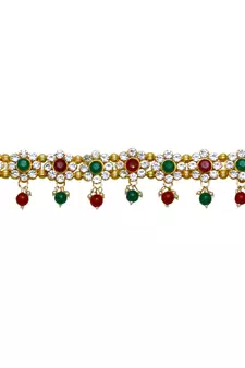 Multicolor agate waist-belt
