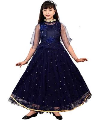 Net Semi Stitched Flared/A-line Gown 1