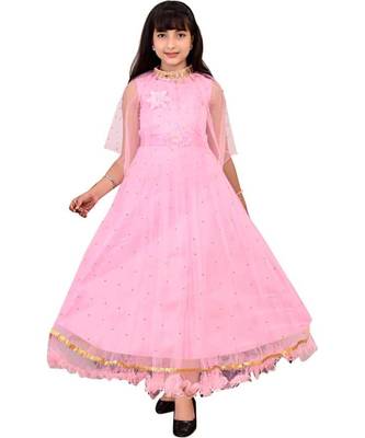 Net Semi Stitched Flared/A-line Gown 1