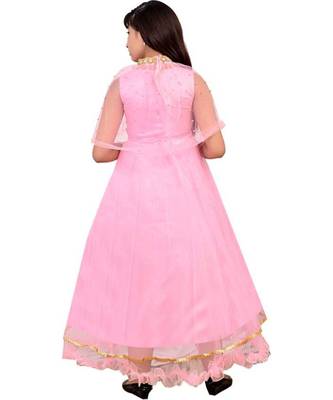 Net Semi Stitched Flared/A-line Gown 4