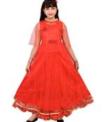 Net Semi Stitched Flared/A-line Gown