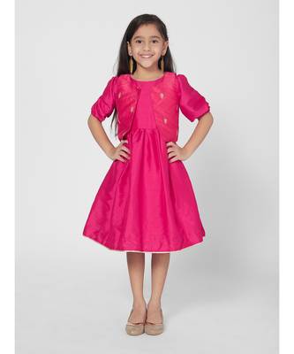 Chic Pink jacket set for Girls 1