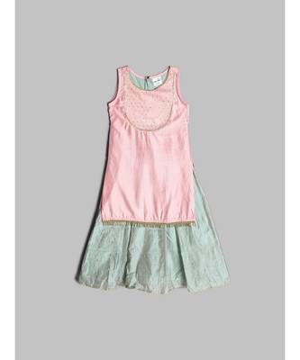 Stunning Green Sharara Party Set for Girls 6